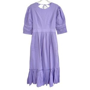 Madison Mathews Perrin Maxi Midi Dress Purple Lavender Open Back Tuckernuck